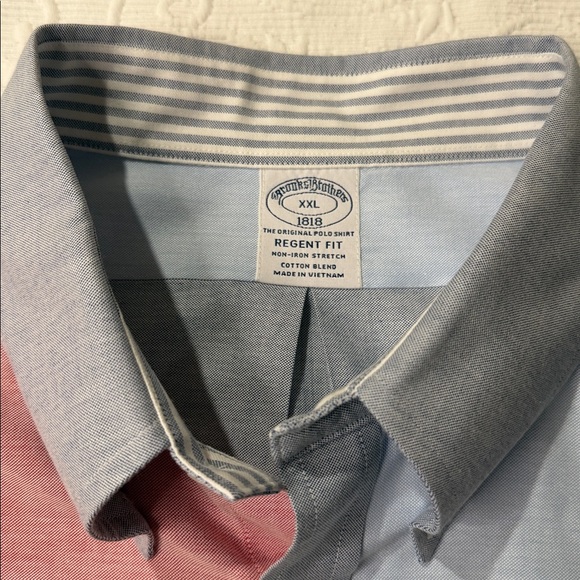 Brooks Brothers Multicolor Color Block Button Down Shirt. Nearly new XXL - Picture 5 of 9